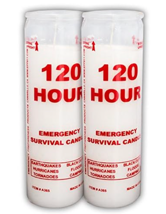 EMERGENCY CANDLE, 120 HR, 2 PACK