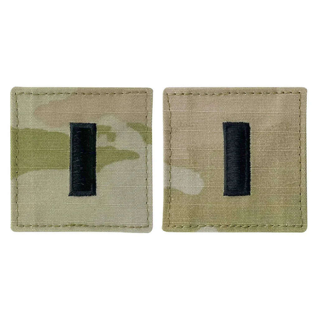 Army embroidered OCP with hook rank insignia: FIRST LIEUTENANT