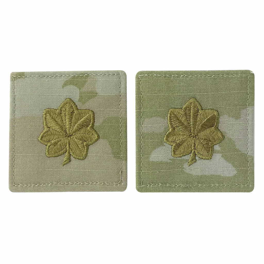 Army embroidered OCP with hook rank insignia: MAJOR