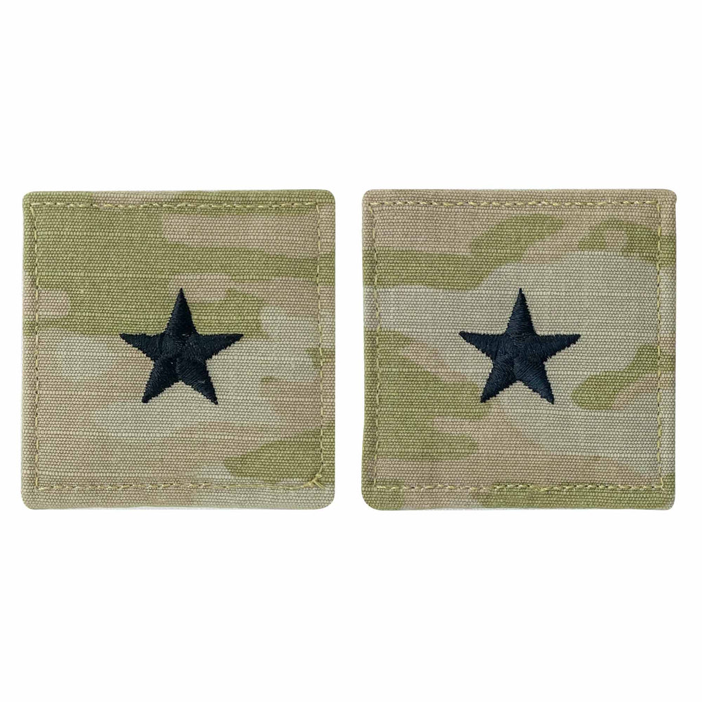 Army embroidered OCP with hook rank insignia: BRIGADIER GENERAL