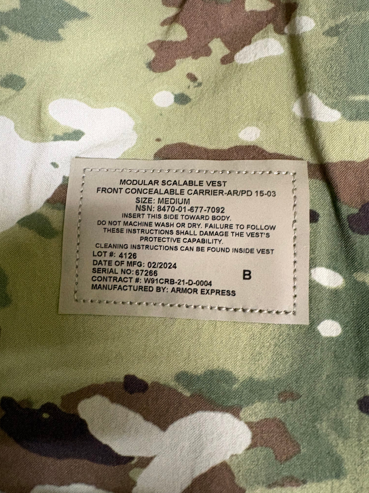 Modular Scalable Vest size medium with Kevlar inserts and concealable vest