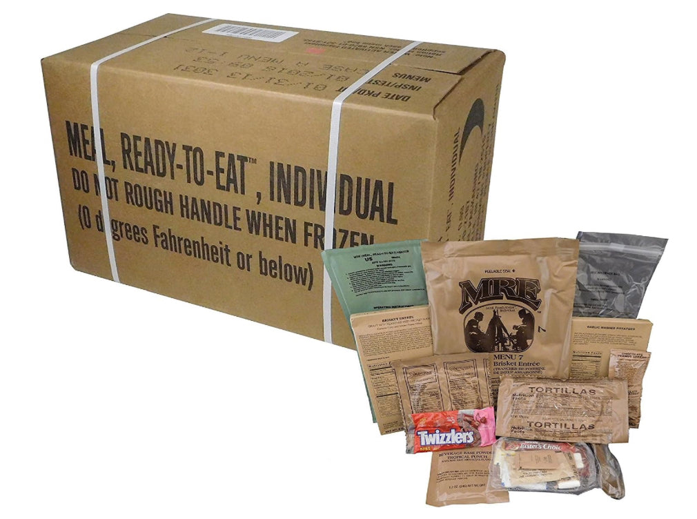 MILITARY MRE CASE OF 12 FULL MEALS