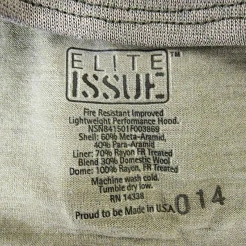 ELITE ISSUE NOMEX FIRE RESISTANT BALACLAVA HOOD