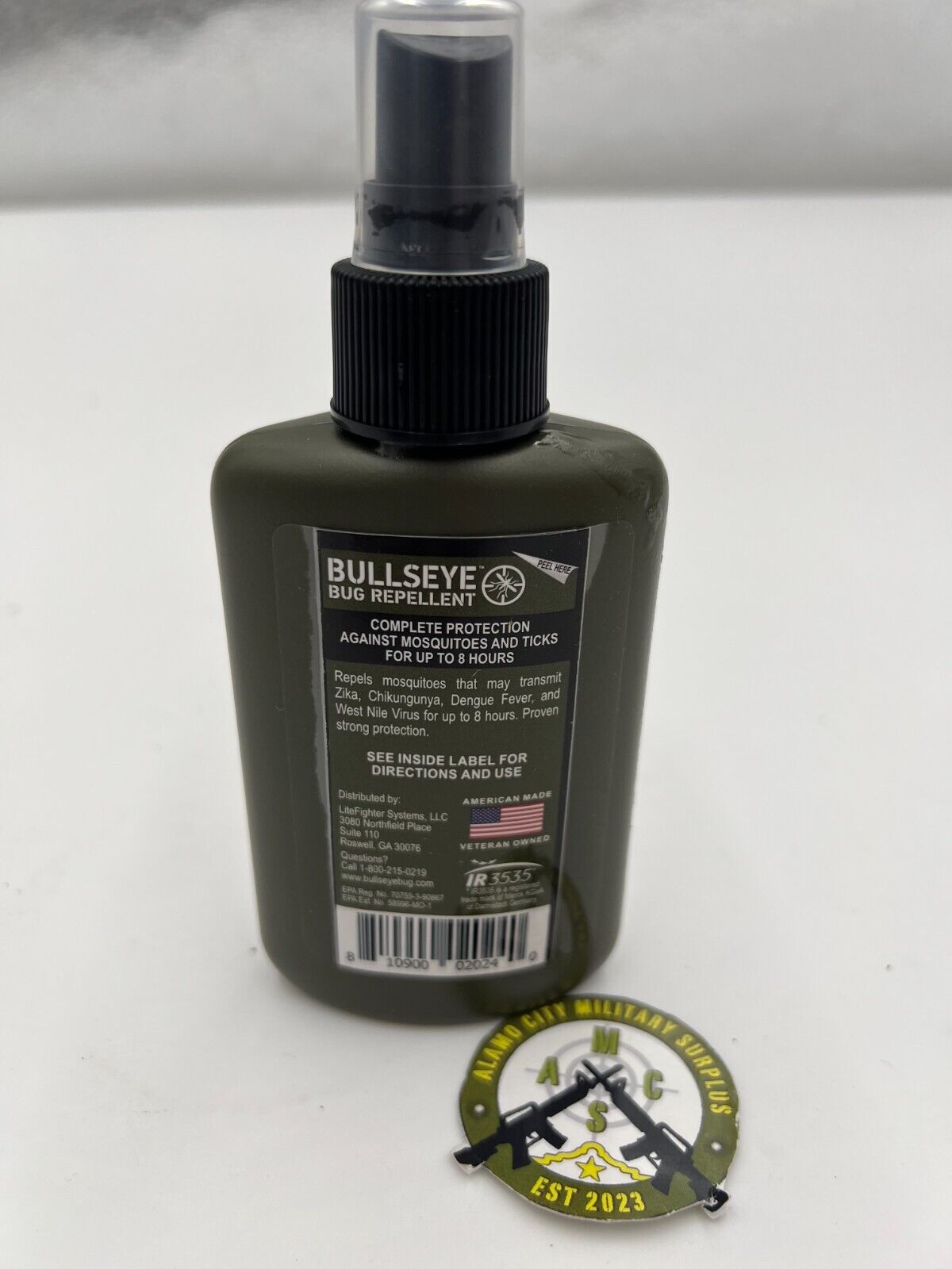 MILITARY BULLSEYE BUG INSECT MOSQUITO SPRAY REPELLENT PROTECTION (LOT OF 2