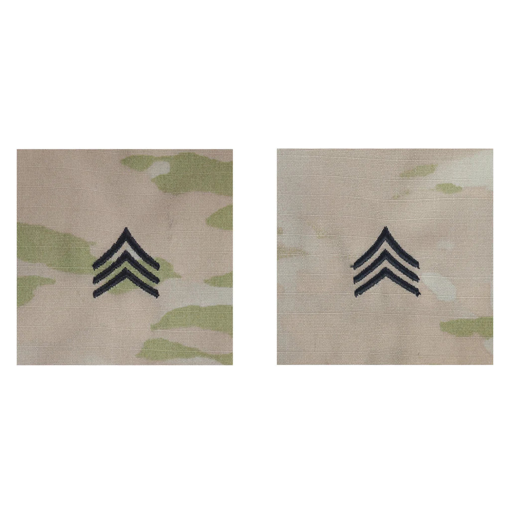 Army Embroidered OCP Sew on Rank Insignia: SERGEANT