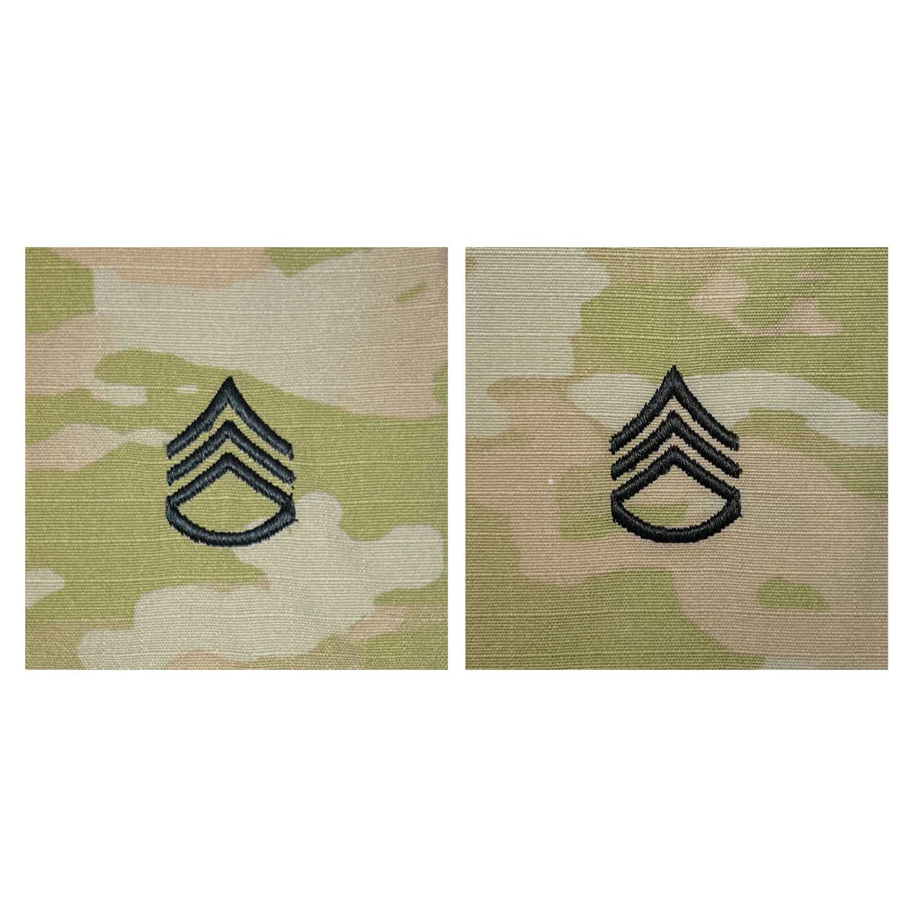 Army Embroidered OCP Sew on Rank Insignia: STAFF SERGEANT