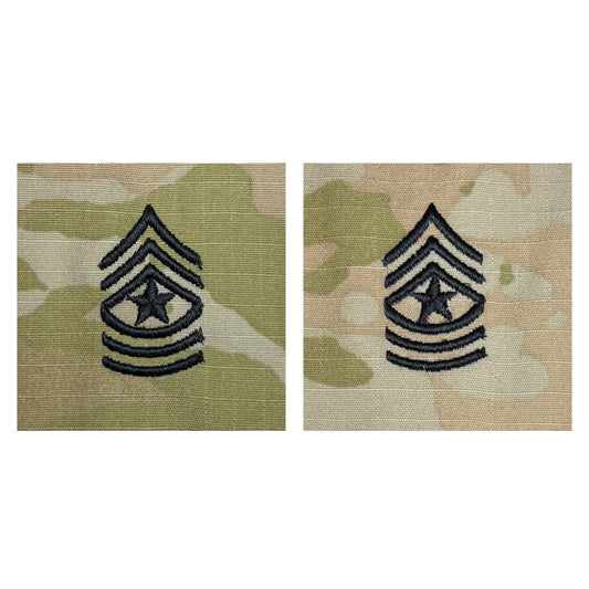 Army Embroidered OCP Sew on Rank Insignia: SERGEANT MAJOR