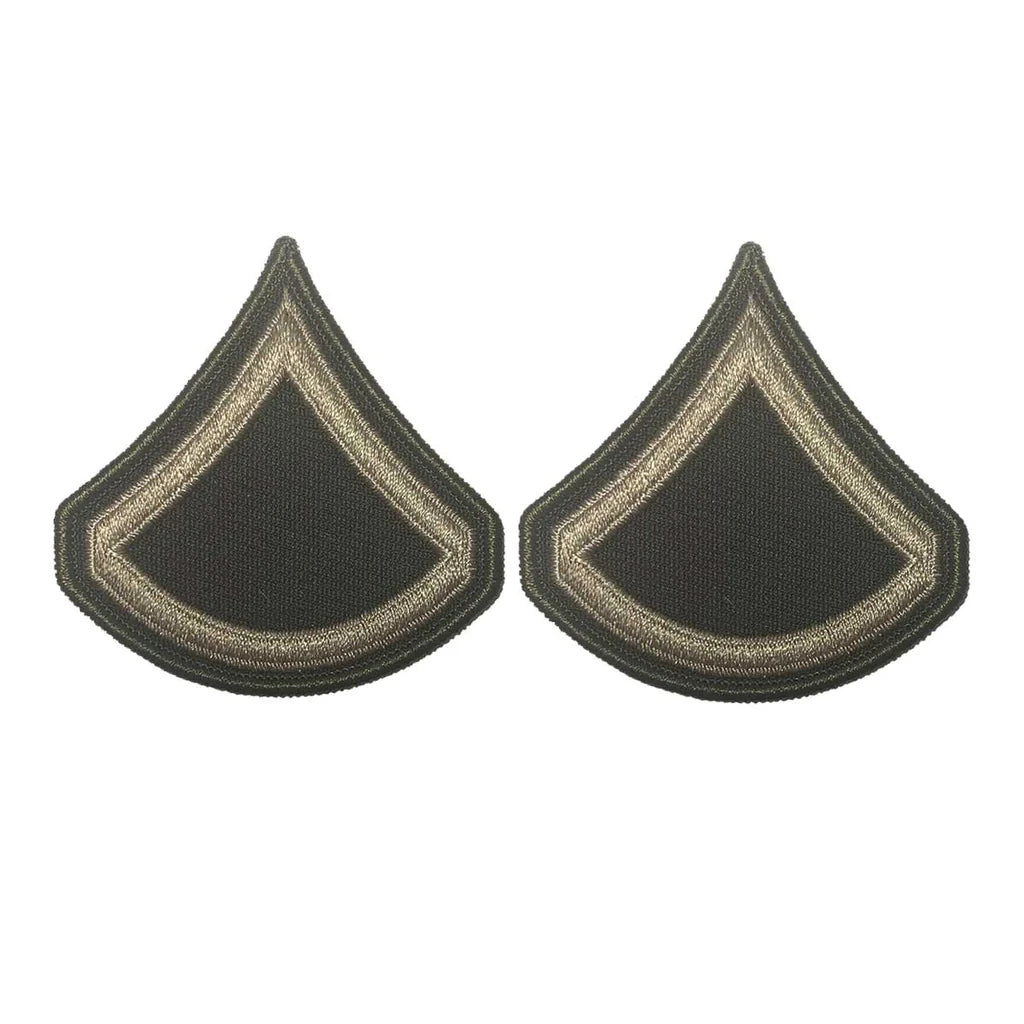 Army Green Service Uniform Chevron: PRIVATE FIRST CLASS