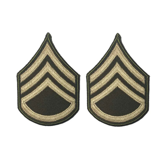 Army Green Service Uniform Chevron: STAFF SERGEANT