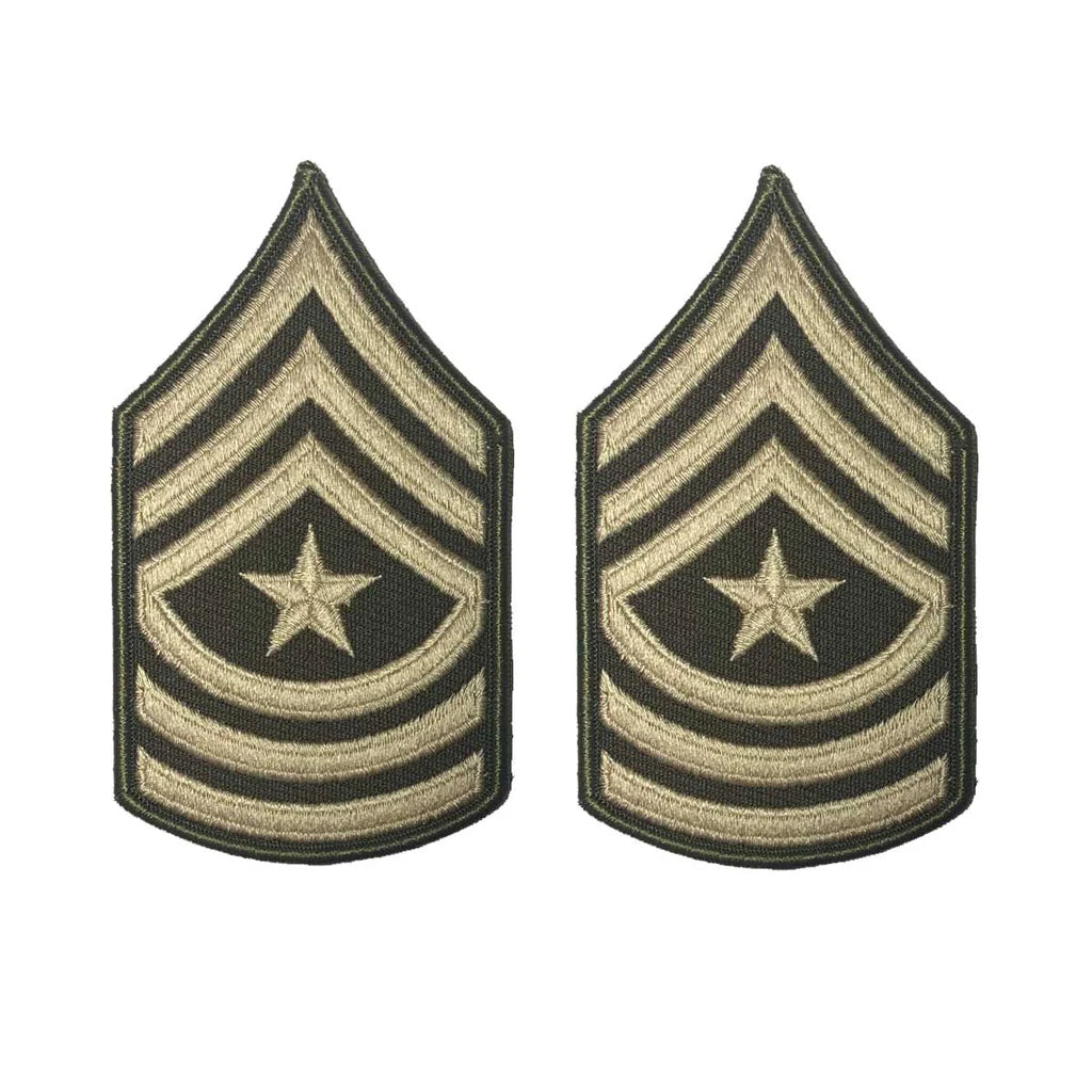 Army Green Service Uniform Chevron: SERGEANT MAJOR