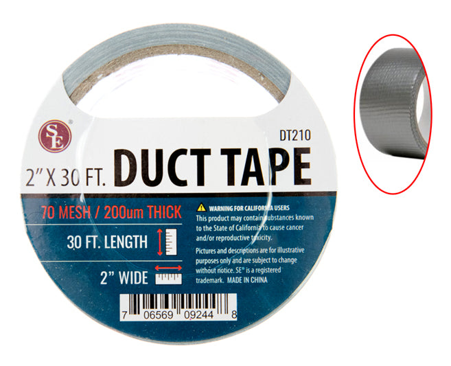2"x10 Yard Duct Tape/ Gray Color (70Mesh/ 200 Um Thick)
