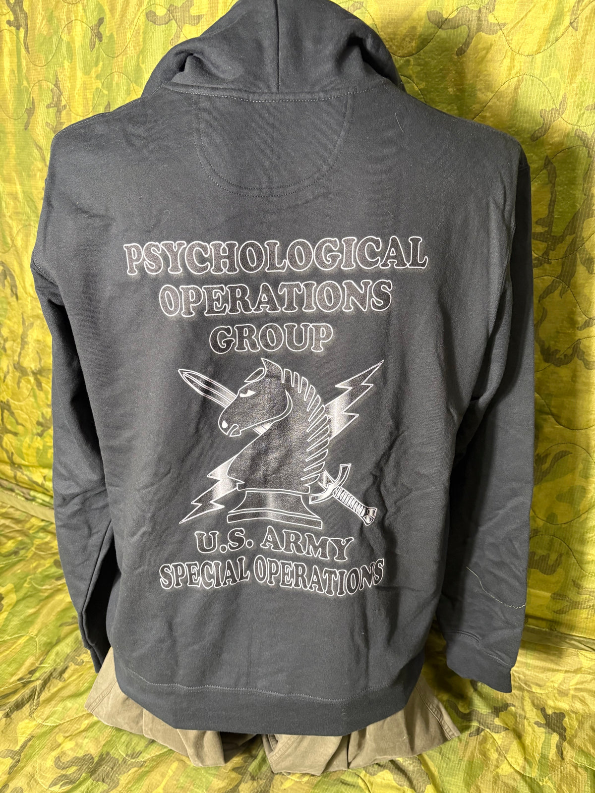 Black U.S. Army Special Operations Psychological Operations Group Zip-Up Hoodie