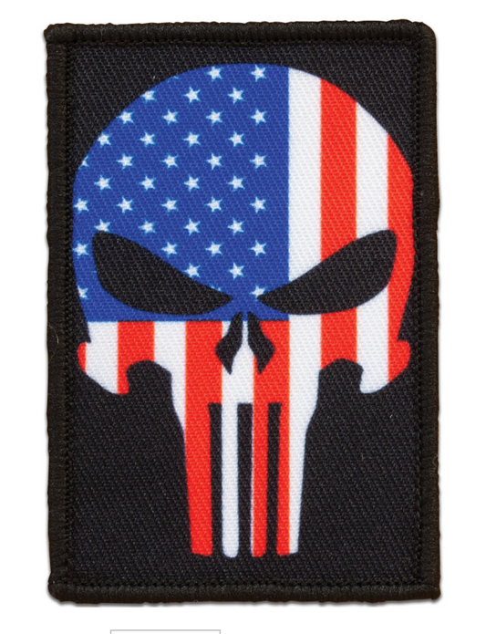 Morale Patch - Skull USA Flag