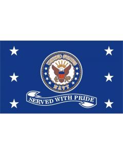 U.S NAVY SERVED WITH PRIDE FLAG