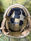 Level IIIA Coyote High Cut Helmet Adjustable Chinstrap W/ Integrated NVG Mount