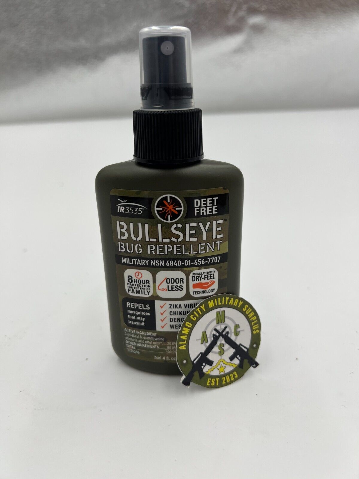 MILITARY BULLSEYE BUG INSECT MOSQUITO SPRAY REPELLENT PROTECTION (LOT OF 2)