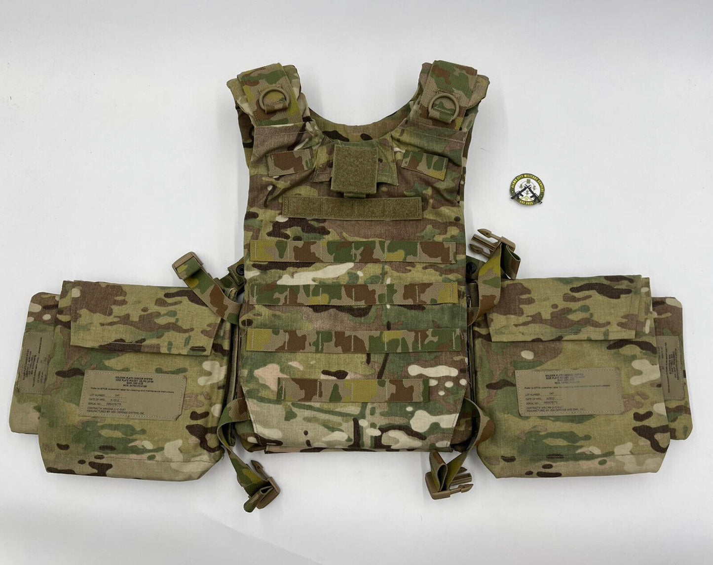 ARMY OCP MULTICAM BODY ARMOR PLATE CARRIER W/KEVLAR INSERTS